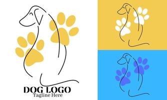 chien vecteur logo conception illustration, animal de compagnie magasin logos concept