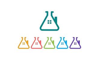 illustration vectorielle de maison laboratoire logo modèle vecteur