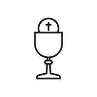 modifiable icône de communion du vin et pain, vecteur illustration isolé sur blanc Contexte. en utilisant pour présentation, site Internet ou mobile app