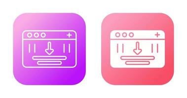 icône de vecteur de téléchargement de navigateur