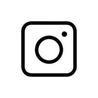 instagram vecteur icône, contour style, isolé sur blanc Contexte.