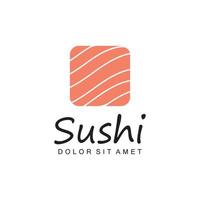 Sushi vecteur logo modèle, ou Japonais spécialités.