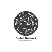 global réseau logo icône vecteur illustration conception