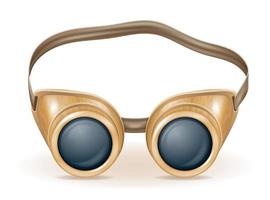 rétro steampunk style des lunettes vecteur illustration isolé sur blanc Contexte