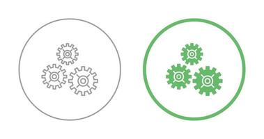 icône de vecteur de plusieurs roues dentées