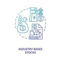 icône de concept de stocks basés sur l'industrie vecteur