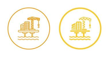 icône de vecteur de plate-forme pétrolière