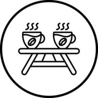 café table vecteur icône style