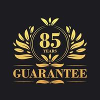 85 ans garantie logo vecteur, 85 ans garantie signe symbole vecteur