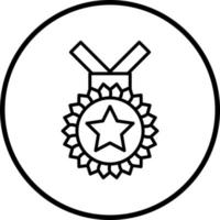 bronze médaille vecteur icône style