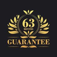 63 mois garantie logo vecteur, 63 mois garantie signe symbole vecteur