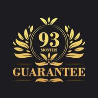 93 mois garantie logo vecteur, 93 mois garantie signe symbole vecteur