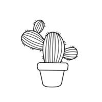 icône de vecteur de cactus. signe d'illustration de cactus. symbole ou logo du désert.