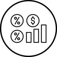 vecteur conception l'intérêt les taux vecteur icône style