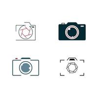 photographique caméra logo, caméra lentille, et numérique. vecteur