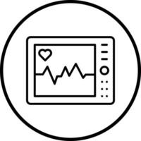 électrocardiogramme vecteur icône style