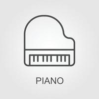 classique piano logo. élégant piano, vecteur ligne art icône modèle