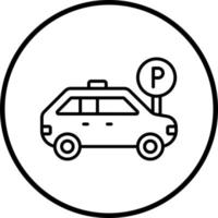 vecteur conception parking vecteur icône style