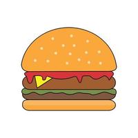 vite nourriture Burger icône vecteur illustration logo modèle