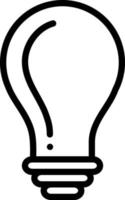 icône de ligne pour ampoule vecteur