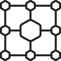 icône de ligne pour la structure du réseau vecteur