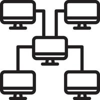 icône de ligne pour le réseau vecteur