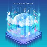 technologie d'apprentissage automatique vecteur