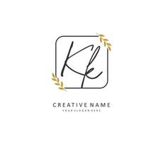 k kk initiale lettre écriture et Signature logo. une concept écriture initiale logo avec modèle élément. vecteur