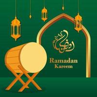 Ramadan mubarak Contexte modèle vecteur