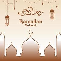 Ramadan mubarak Contexte modèle vecteur