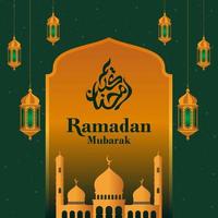 Ramadan mubarak Contexte modèle vecteur