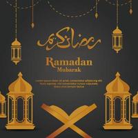 Ramadan mubarak Contexte modèle vecteur