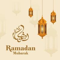 Ramadan mubarak Contexte modèle vecteur