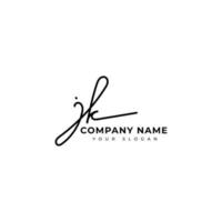 jk initiale Signature logo vecteur conception