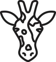 icône de ligne pour girafe vecteur