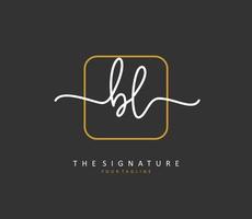 bl initiale lettre écriture et Signature logo. une concept écriture initiale logo avec modèle élément. vecteur