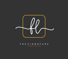 fl initiale lettre écriture et Signature logo. une concept écriture initiale logo avec modèle élément. vecteur