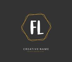 fl initiale lettre écriture et Signature logo. une concept écriture initiale logo avec modèle élément. vecteur