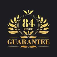 84 mois garantie logo vecteur, 84 mois garantie signe symbole vecteur
