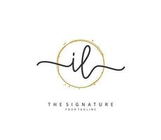 il initiale lettre écriture et Signature logo. une concept écriture initiale logo avec modèle élément. vecteur