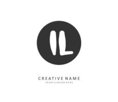 il initiale lettre écriture et Signature logo. une concept écriture initiale logo avec modèle élément. vecteur