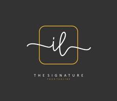 il initiale lettre écriture et Signature logo. une concept écriture initiale logo avec modèle élément. vecteur