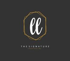 ll initiale lettre écriture et Signature logo. une concept écriture initiale logo avec modèle élément. vecteur