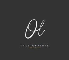 ol initiale lettre écriture et Signature logo. une concept écriture initiale logo avec modèle élément. vecteur