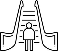 icône de ligne pour escalator vecteur