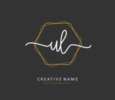 ul initiale lettre écriture et Signature logo. une concept écriture initiale logo avec modèle élément. vecteur