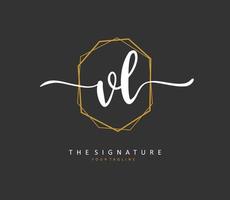 vl initiale lettre écriture et Signature logo. une concept écriture initiale logo avec modèle élément. vecteur
