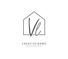 vl initiale lettre écriture et Signature logo. une concept écriture initiale logo avec modèle élément. vecteur