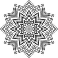 arabe figure floral noir et blanc ornemental mandala modèle conception vecteur