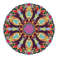 brillant multicolore mandala avec magnifique floral modèle. vecteur